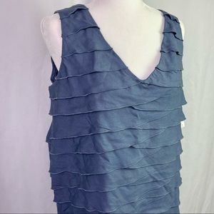 NWT Tribe A People United Ruffle Tank Size: Large